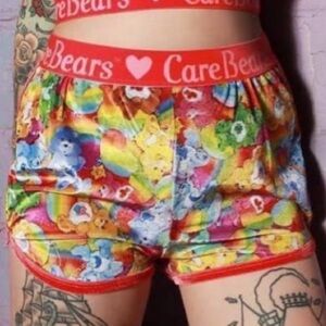 NWT Iron Fist X Care Bears Lots A Rainbows Velour Lounge Short